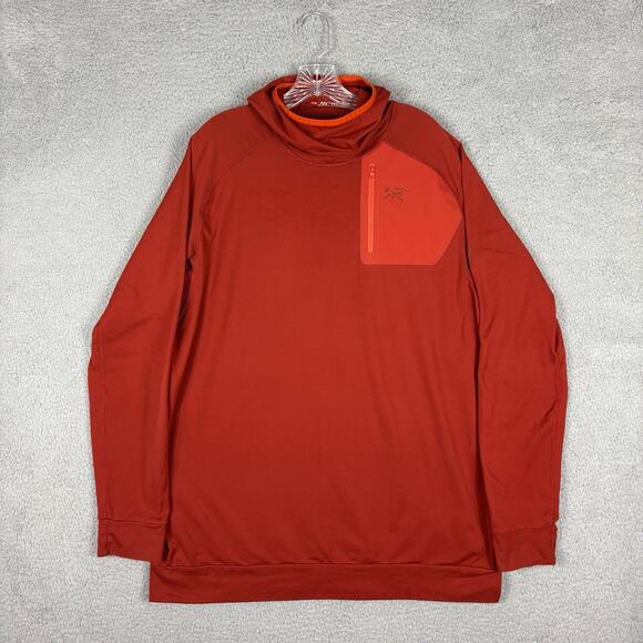 ARC'TERYX Delta Hoody Men’s XL Burnt Orange Baselayer Fleece Casual Performance - Picture 1 of 11